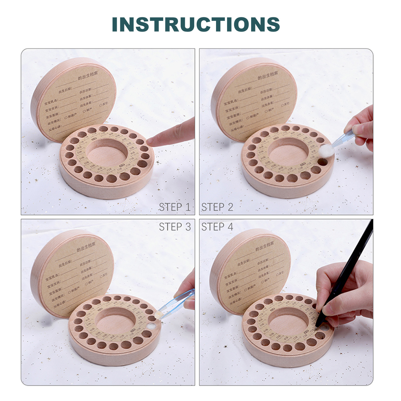 Handcrafted Wooden Baby Teeth  - Baby Keepsake Box incelemesi ve fiyatı