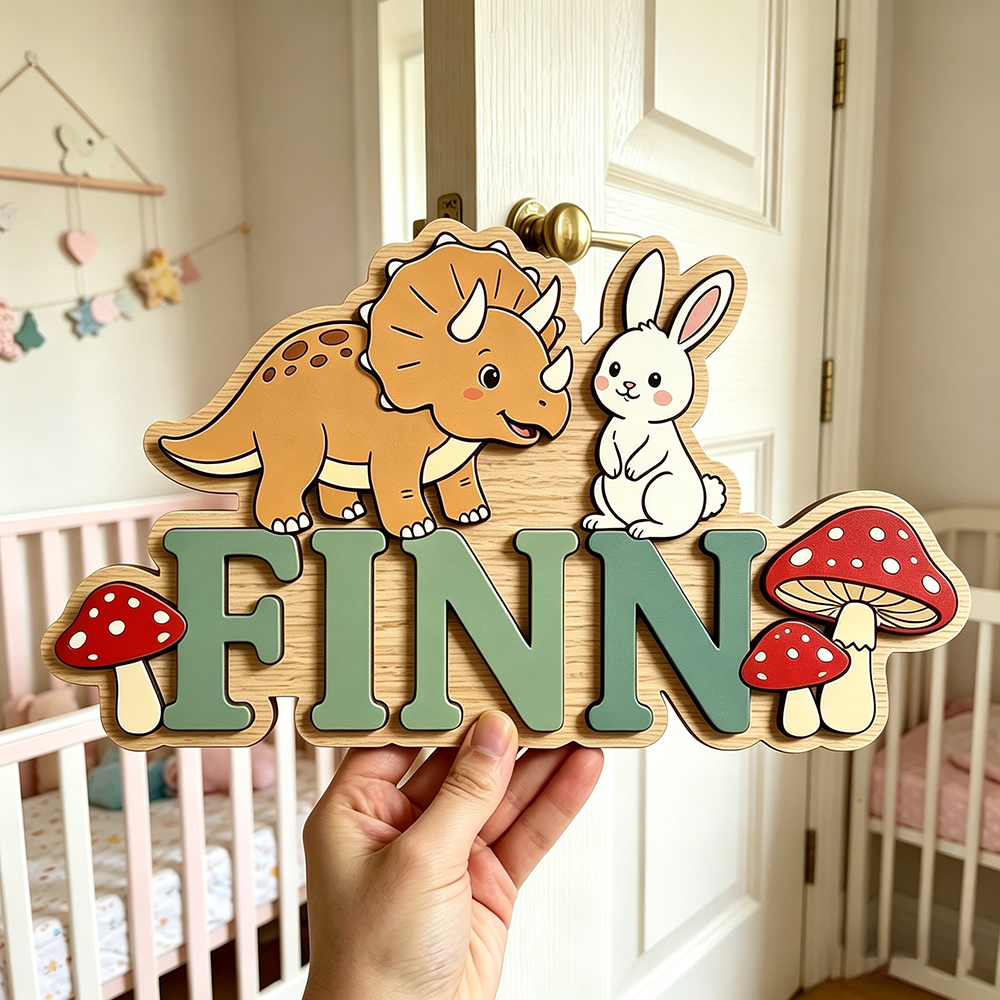 Custom Woodland Triceratops &  - Baby Nursery Neutral incelemesi ve fiyatı