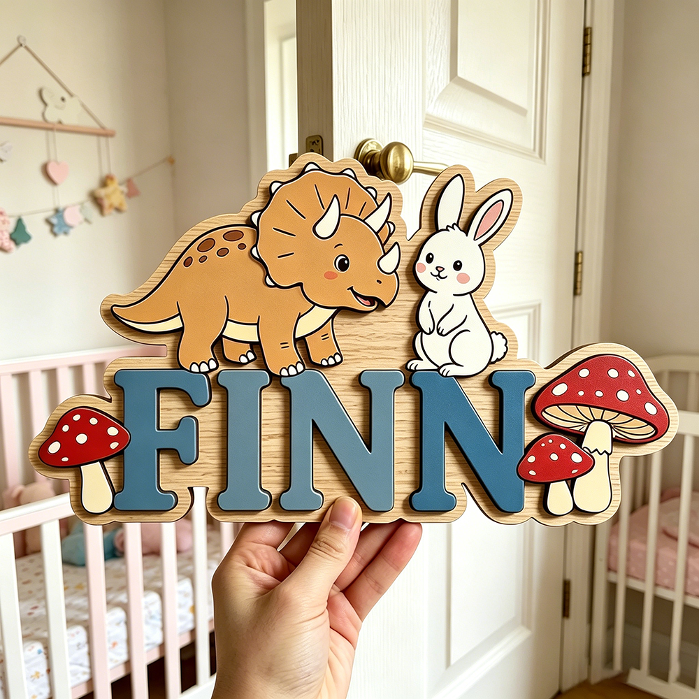 Custom Woodland Triceratops &  - Baby Nursery Neutral incelemesi ve fiyatı