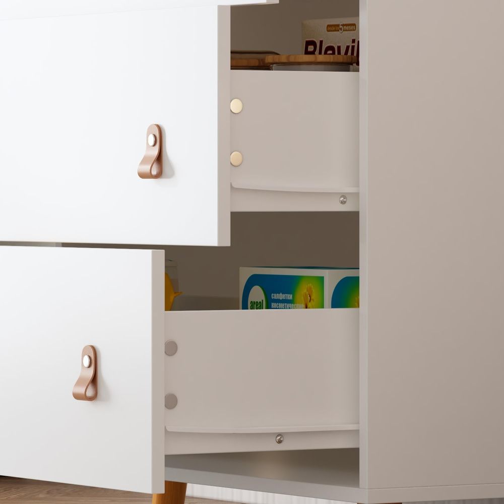 White 4-Drawer Nursery Dresser - Baby Nursery Drawers incelemesi ve fiyatı