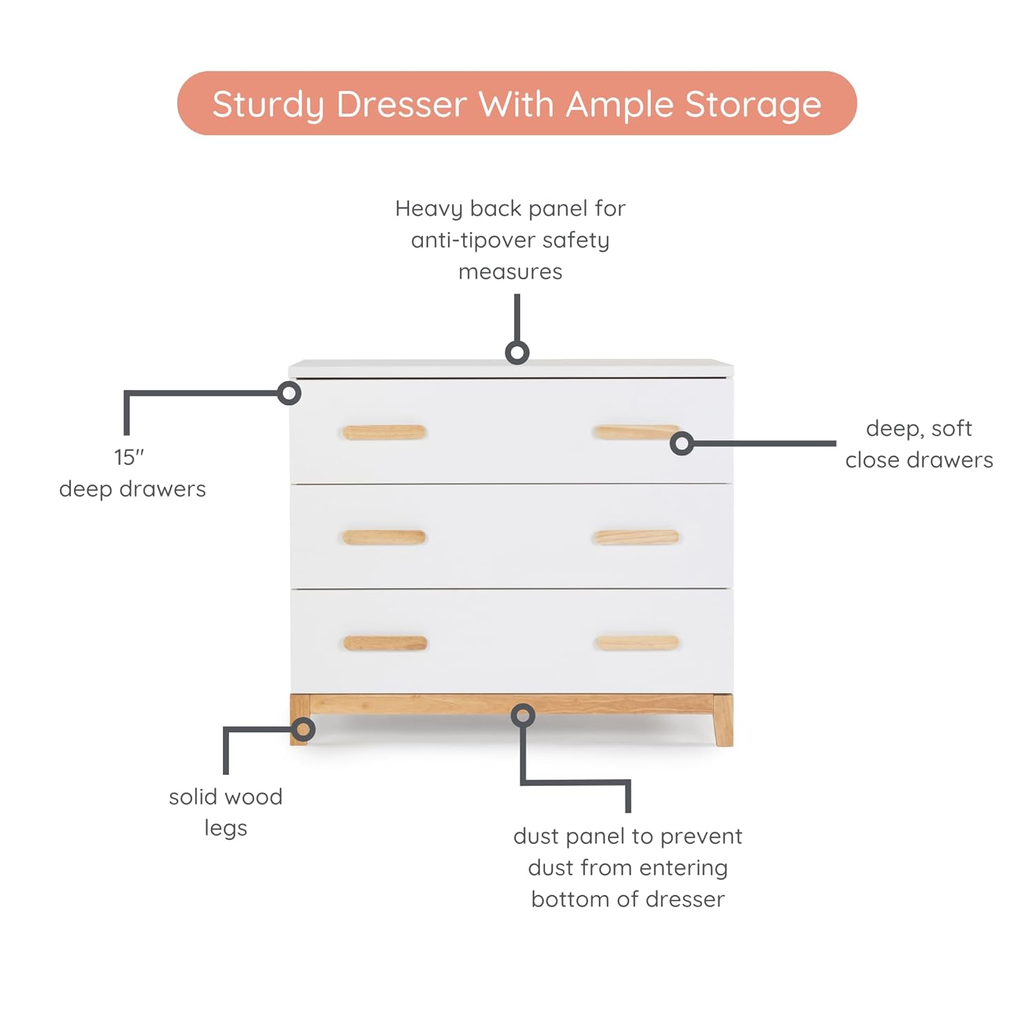 3 Drawer Dresser for Nursery - - Baby Nursery Drawers incelemesi ve fiyatı