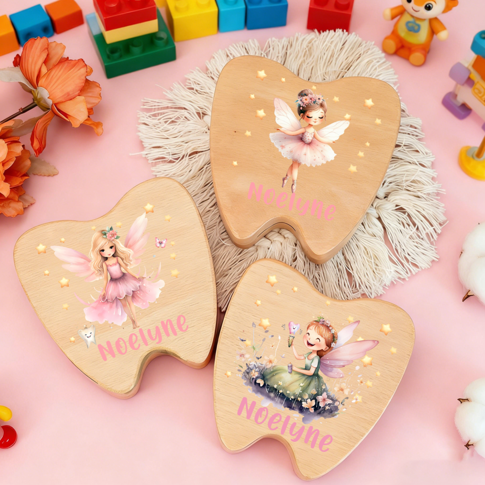 Personalized Tooth Fairy Woode - Baby Keepsake Box incelemesi ve fiyatı