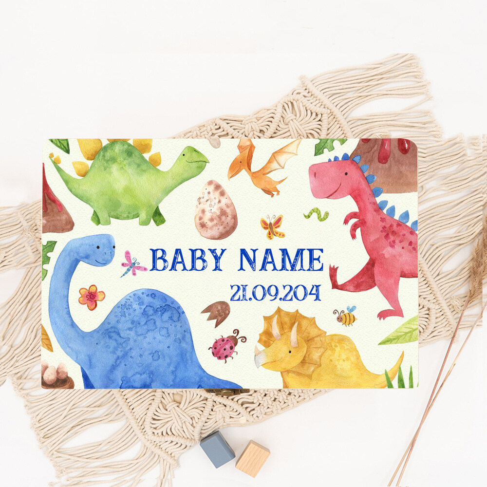 Personalized Dinosaur with Nam - Baby Keepsake Box incelemesi ve fiyatı