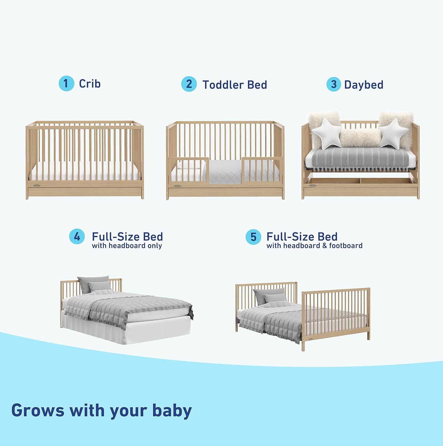 Graco Teddi 5-in-1 Convertible - Baby Nursery Drawers incelemesi ve fiyatı