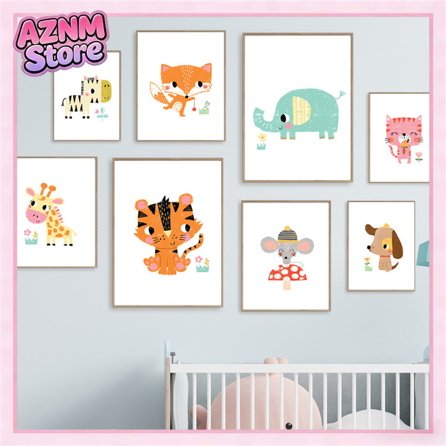 Cartoon Baby Animal Nursery Wa - Baby Zoo Nursery incelemesi ve fiyatı
