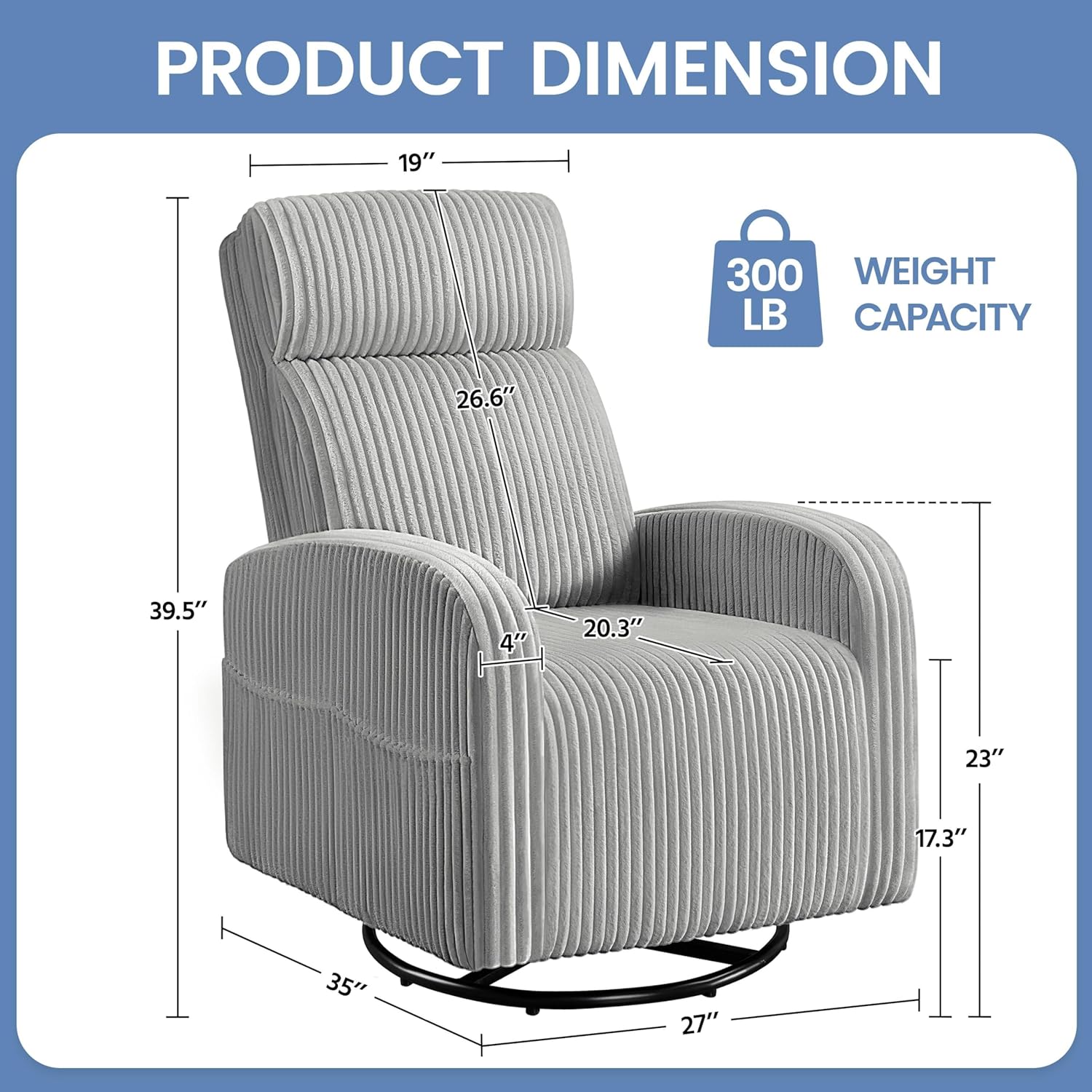 360° Swivel Glider Chair for N - Rocking Chair Nursery incelemesi ve fiyatı