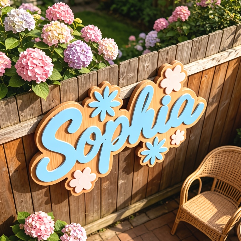 Personalized Floral Themed Nam - Baby Nursery Name Sign incelemesi ve fiyatı