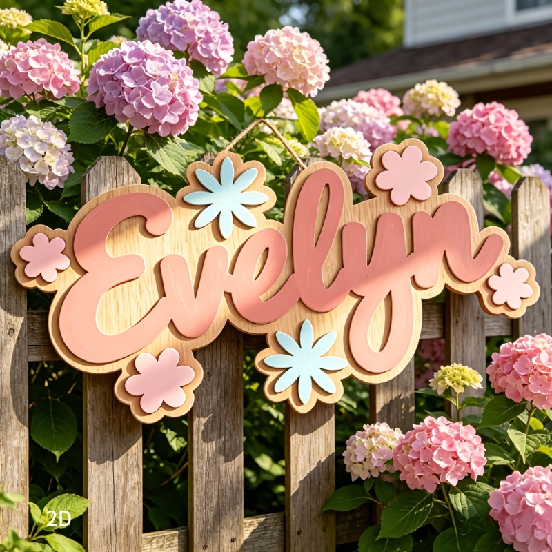 Personalized Floral Themed Nam - Baby Nursery Name Sign incelemesi ve fiyatı