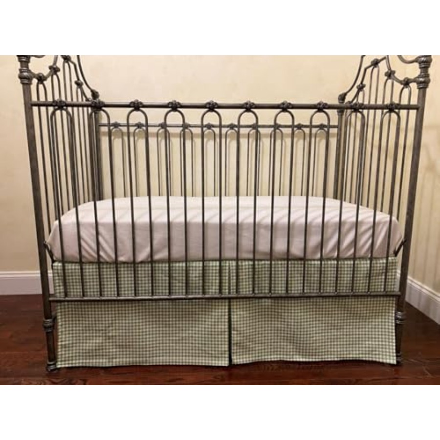 Crib Skirt Gingham Tailored Ba - Baby Nursery Neutral incelemesi ve fiyatı