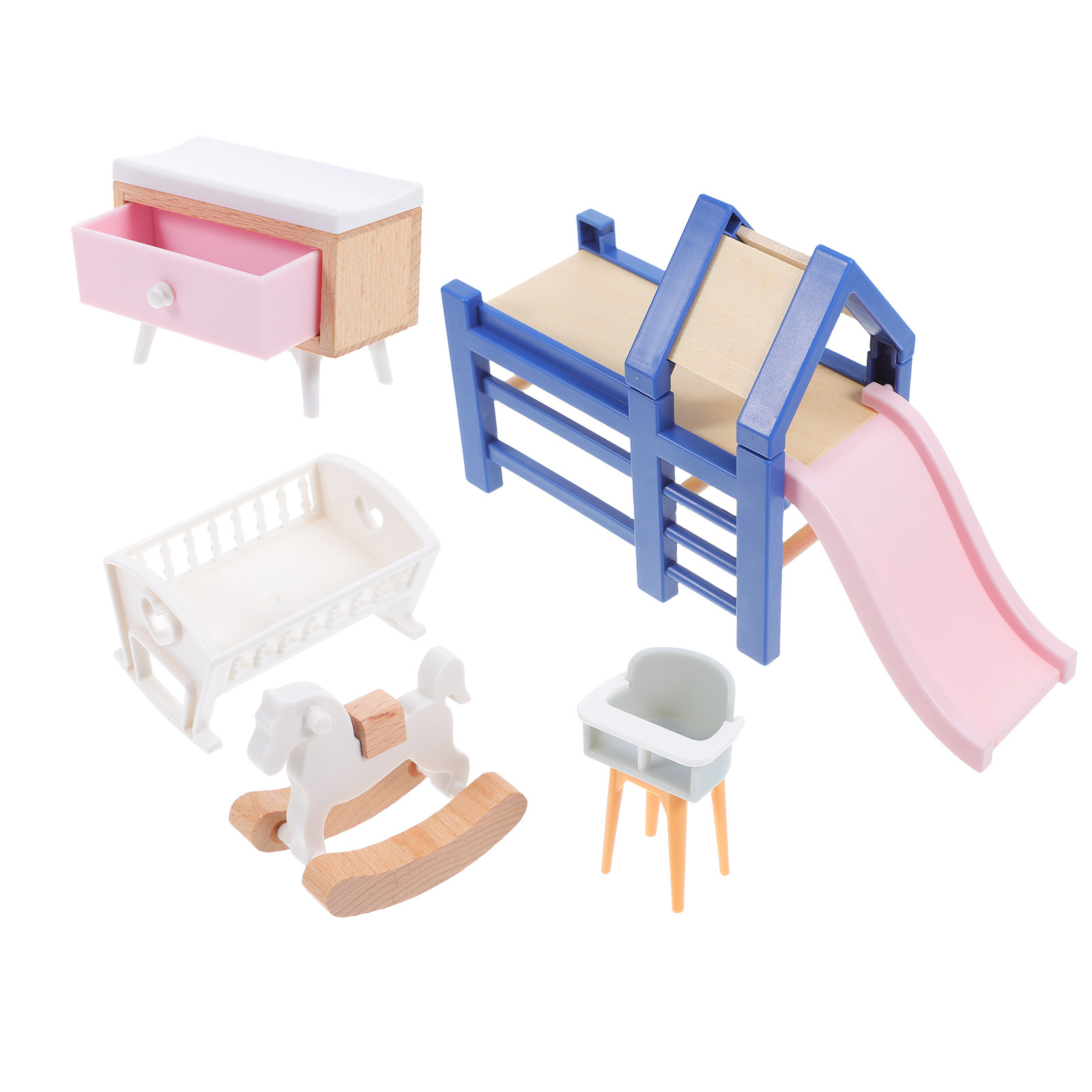 1 Set Miniature Dollhouse Furn - Baby Nursery Furniture Sets incelemesi ve fiyatı