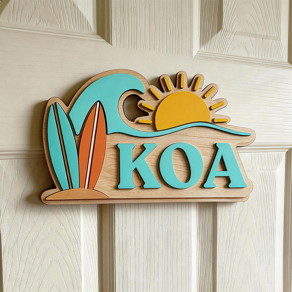 Custom Beach Wave Surfboard Su - Baby Nursery Name Sign incelemesi ve fiyatı