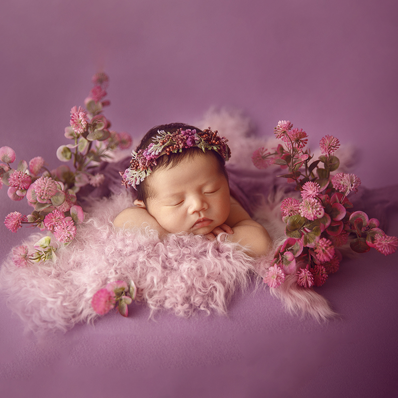 Purple Tones Newborn Photograp - Baby Wrap Stretchy incelemesi ve fiyatı