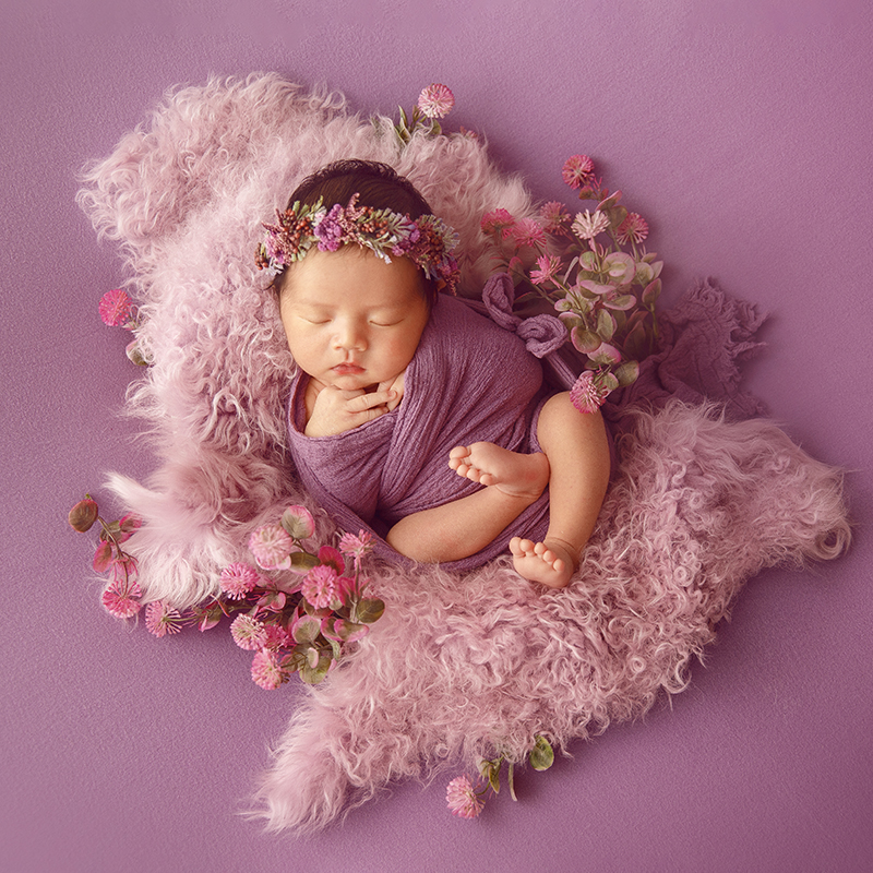 Purple Tones Newborn Photograp - Baby Wrap Stretchy incelemesi ve fiyatı