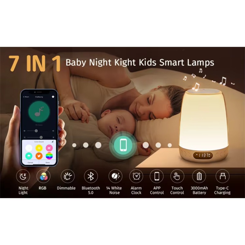 Bluetooth Speaker Kids Alarm C - Sound Sleep Trainer Clock incelemesi ve fiyatı