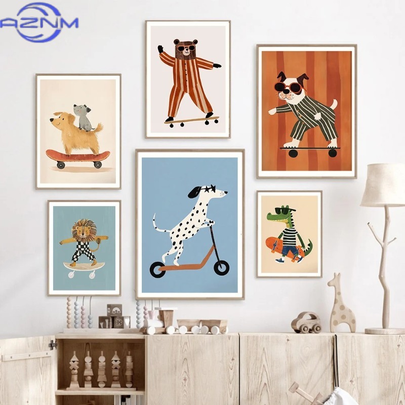 Funny Animals Rabbit Dog Cat S - Baby Nursery Neutral incelemesi ve fiyatı