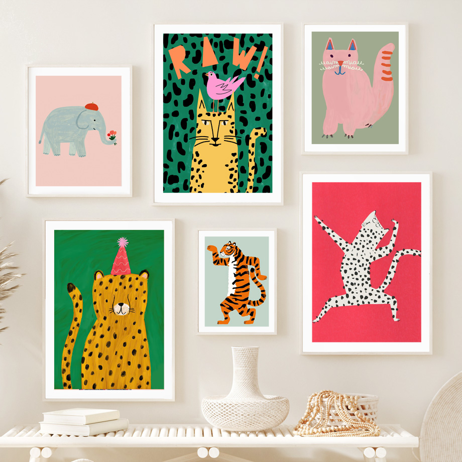 Whimsical Animal Nursery Wall  - Baby Nursery Colors incelemesi ve fiyatı