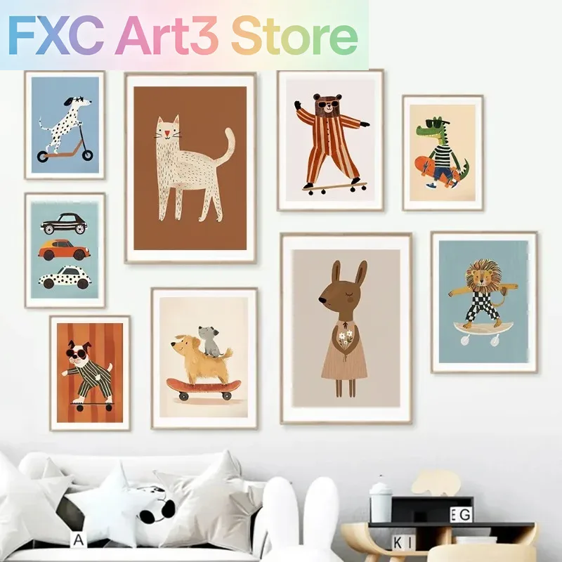 1pc frameless Funny Animals Ra - Baby Nursery Neutral incelemesi ve fiyatı