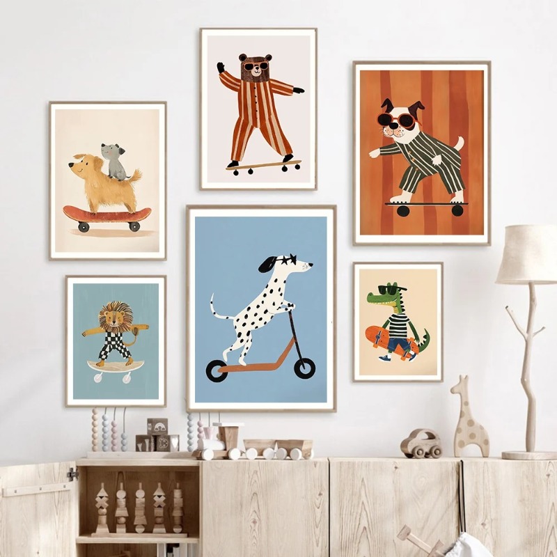 1pc frameless Funny Animals Ra - Baby Nursery Neutral incelemesi ve fiyatı