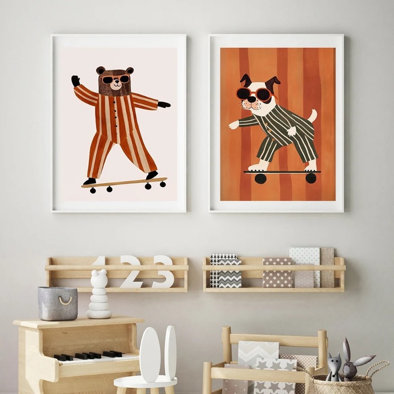 1pc frameless Funny Animals Ra - Baby Nursery Neutral incelemesi ve fiyatı