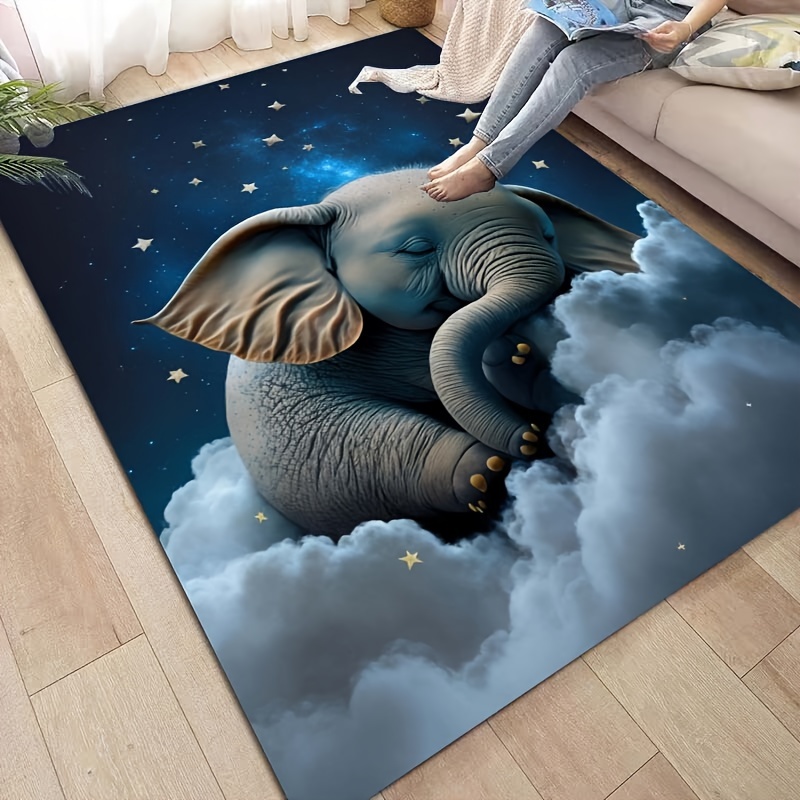 Dreamy Elephant Rug for Nurser - Baby Nursery Carpet incelemesi ve fiyatı