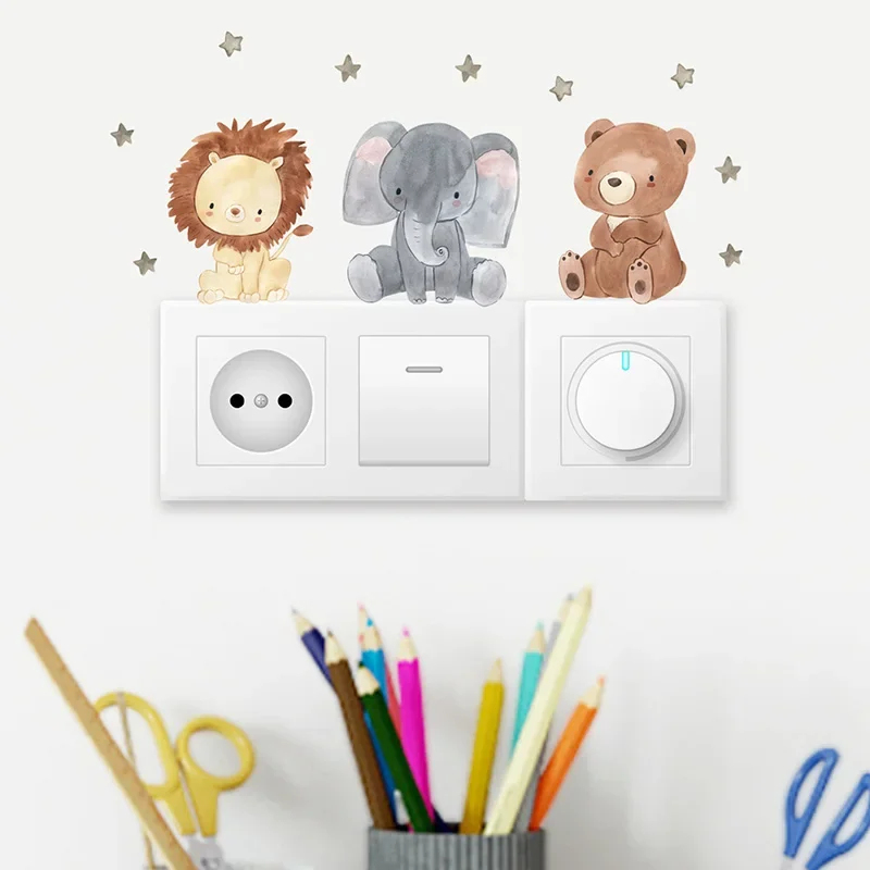 1/2/4/6set Cartoon Animals Wal - Wall Decal Nursery incelemesi ve fiyatı