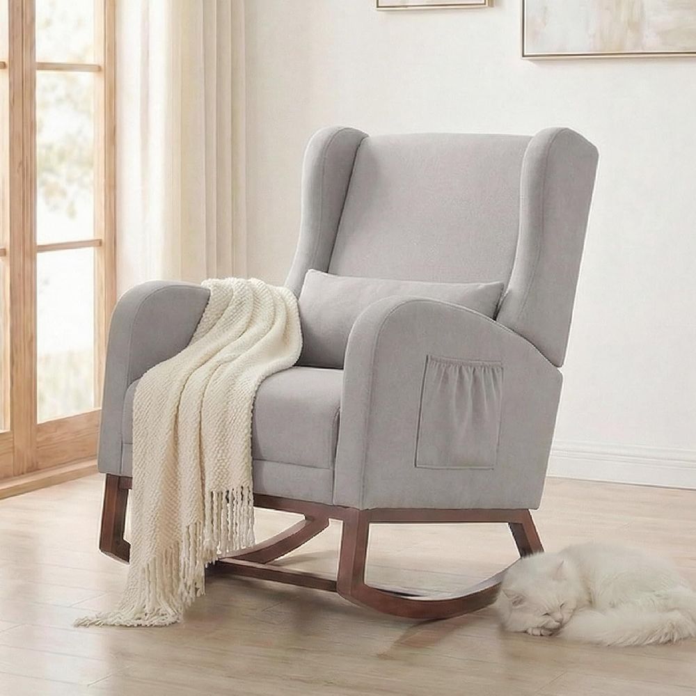 Light Grey Nursery Rocking Cha - Rocking Chair Nursery incelemesi ve fiyatı