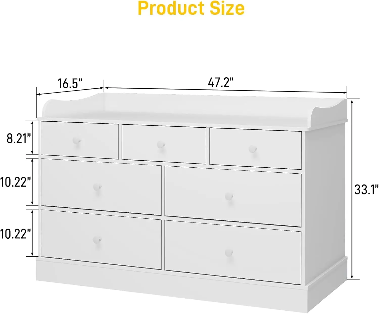 Kids Dresser Cabinet with 7 Dr - Baby Nursery Dresser Changing Table incelemesi ve fiyatı