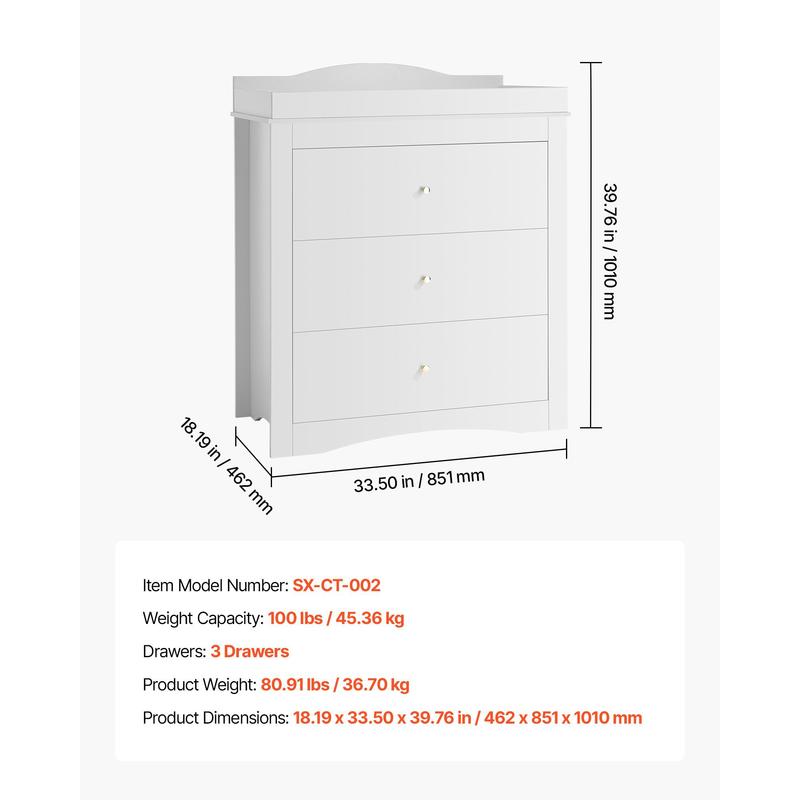 Changing Table Dresser, Baby D - Baby Nursery Drawers incelemesi ve fiyatı