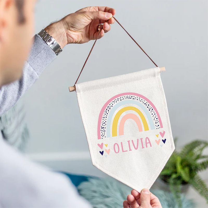 Personalised Name Banner Rainb - Baby Nursery Themes Girl incelemesi ve fiyatı
