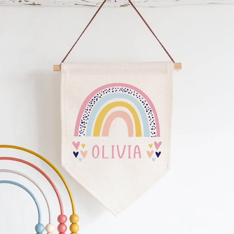 Personalised Name Banner Rainb - Baby Nursery Themes Girl incelemesi ve fiyatı