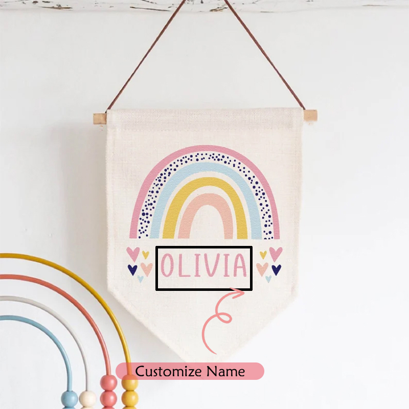 Personalised Name Banner Rainb - Baby Nursery Themes Girl incelemesi ve fiyatı