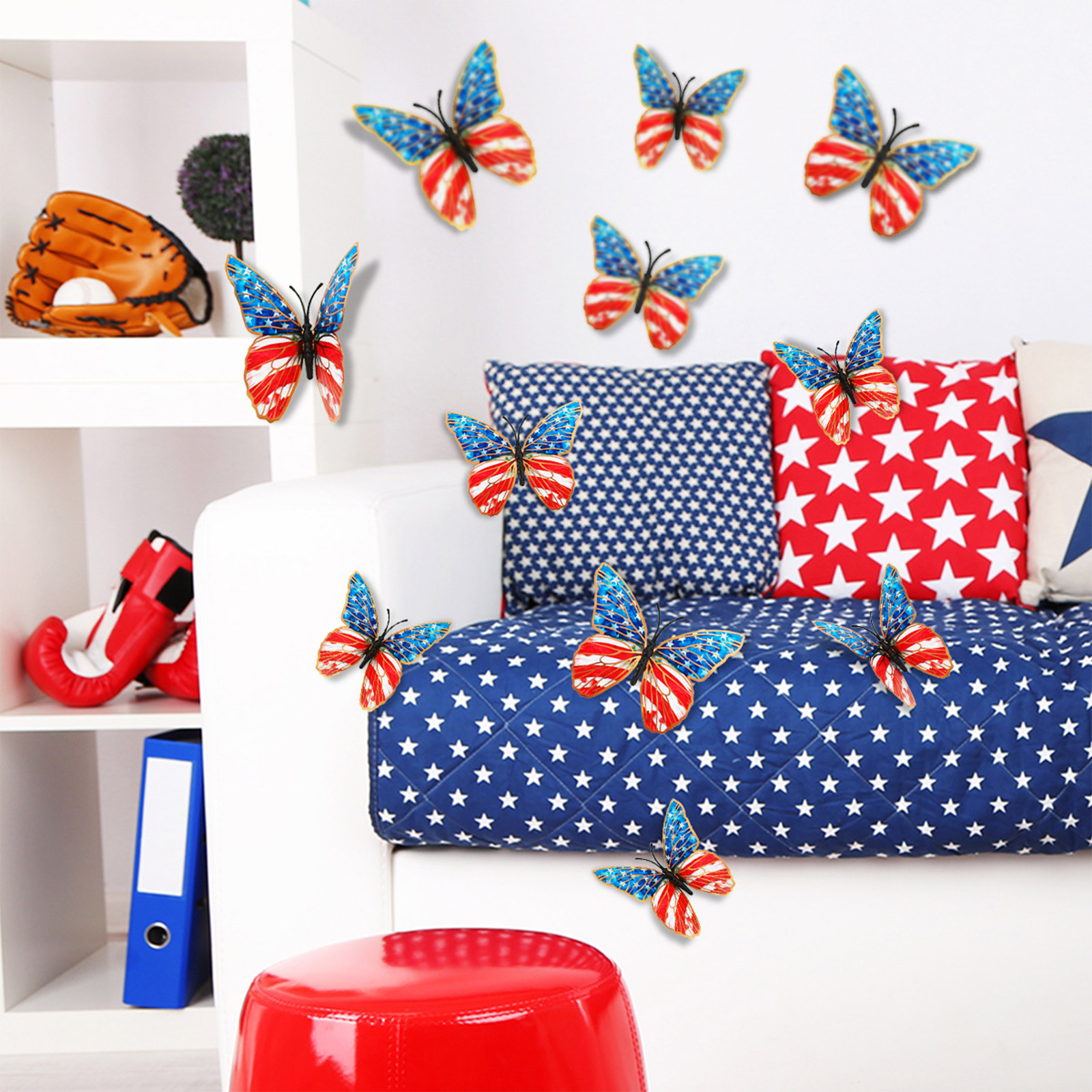 3d Butterfly Wall Stickers Ame - Wall Decal Nursery incelemesi ve fiyatı