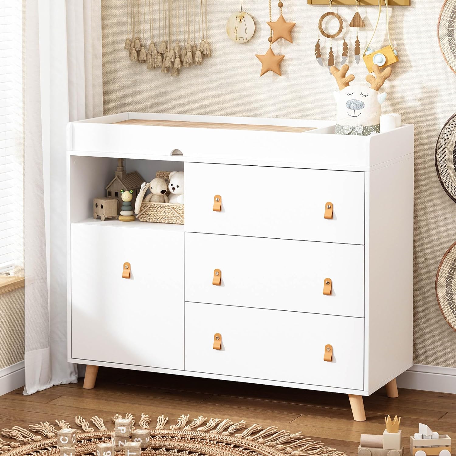 Baby Dresser Changing Table wi - Baby Nursery Drawers incelemesi ve fiyatı