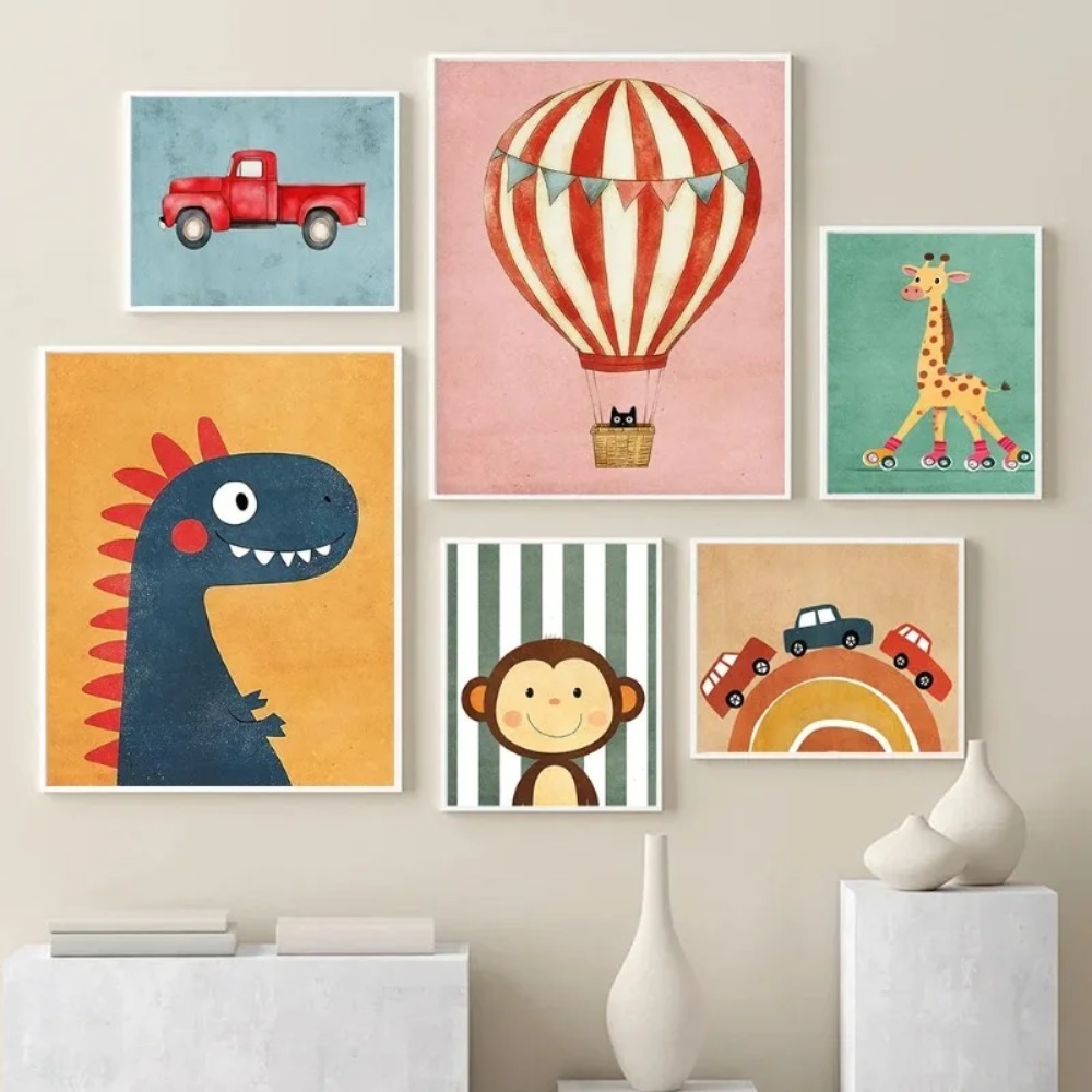 1pc frameless Tiger Lion Frog  - Baby Nursery Neutral incelemesi ve fiyatı